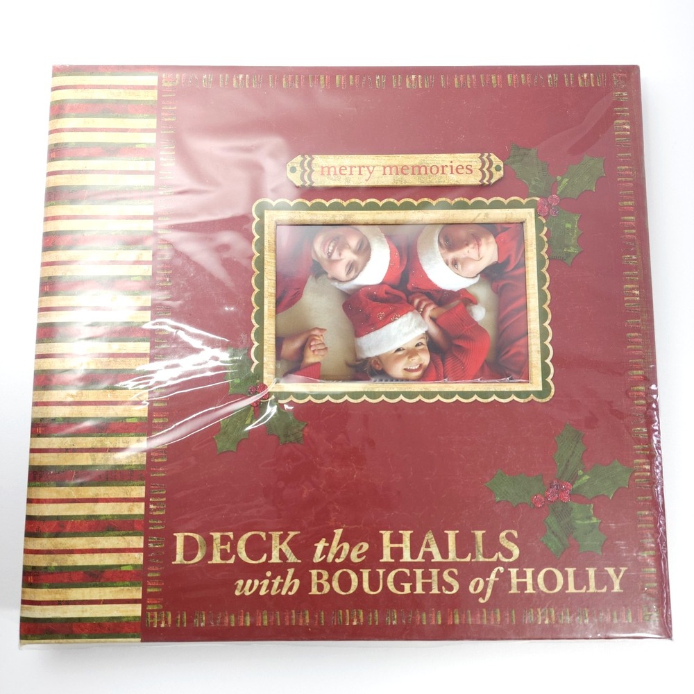 Scrapbook Merry Makers Deck the Halls Boughs of Holly 12" Photo Album Stickers
